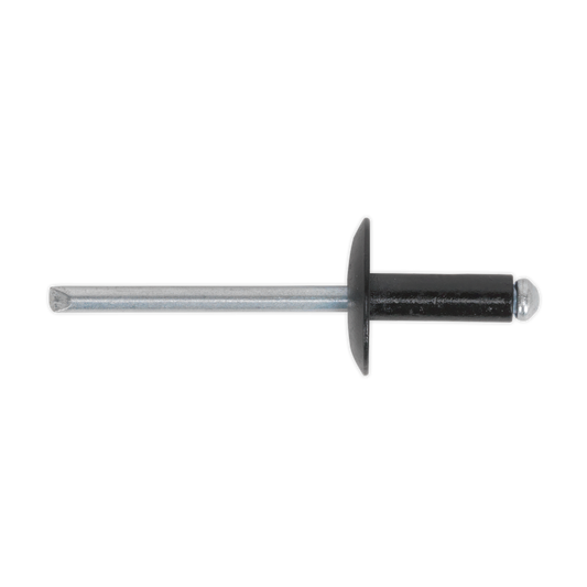 Aluminium Large Flange Rivet 3.2 x 10mm, Black - Pack of 200