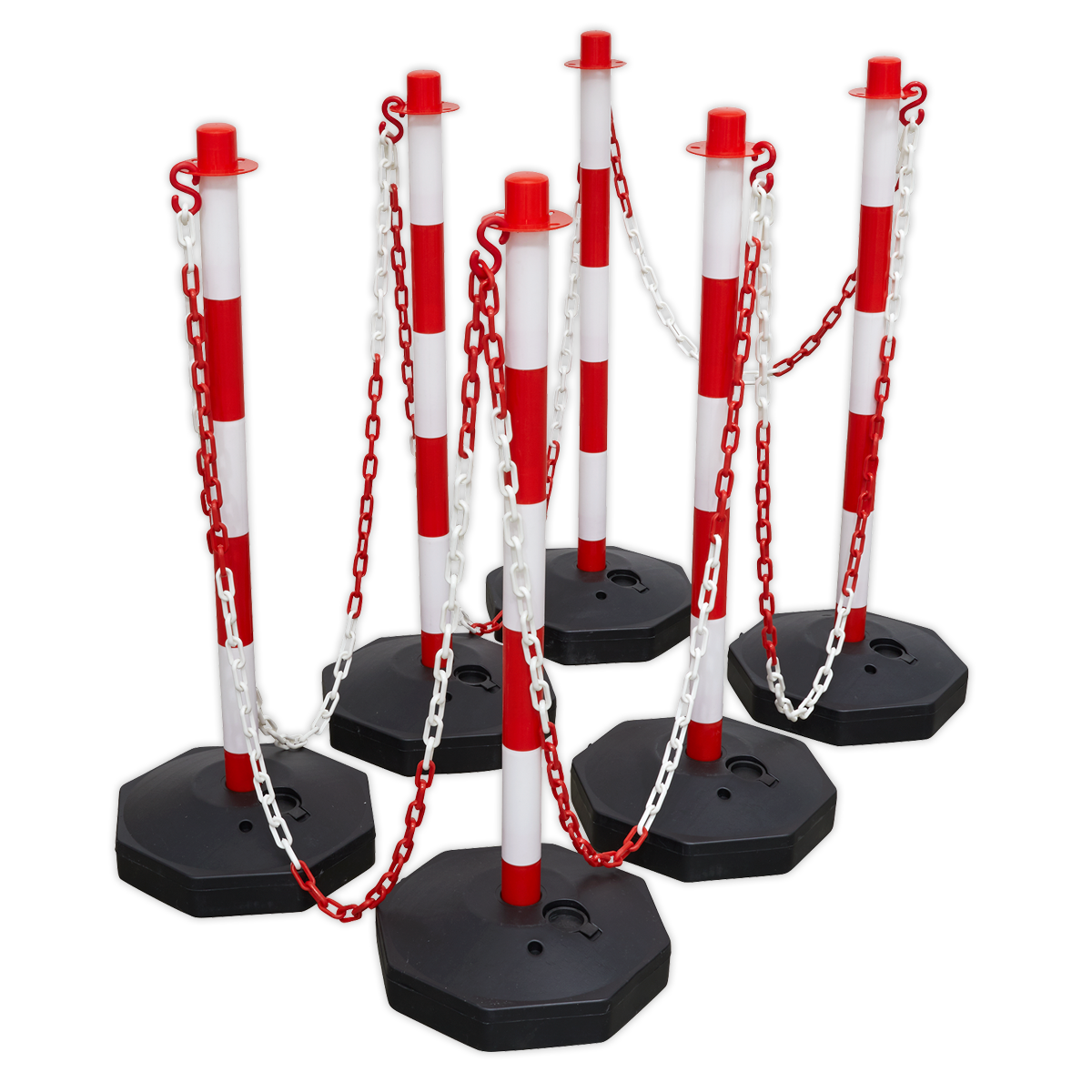 Post & Chain Kit 25m - Red/White