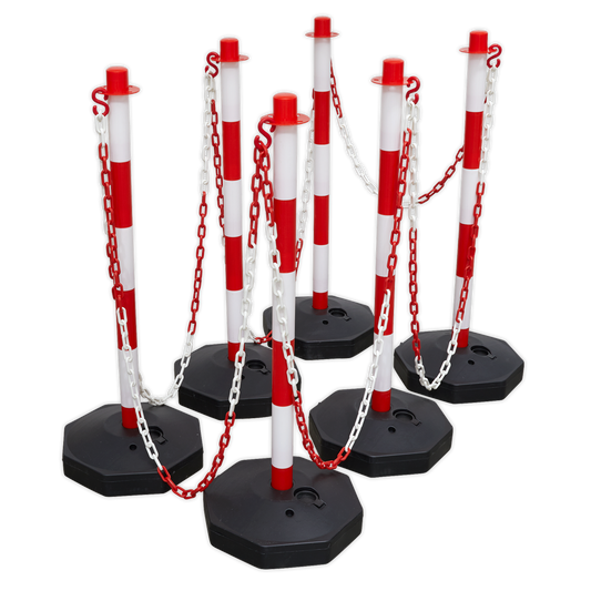 Post & Chain Kit 25m - Red/White
