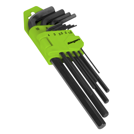 Siegen Long Hex Key Set 9pc
