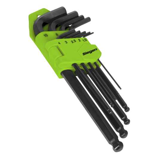 Siegen Long Ball-End Hex Key Set 9pc