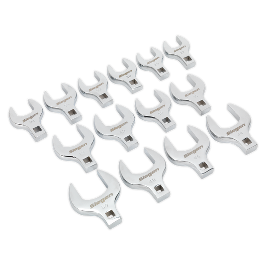 Siegen Crow's Foot Open End Spanner Set 1/2"Sq Drive 14pc
