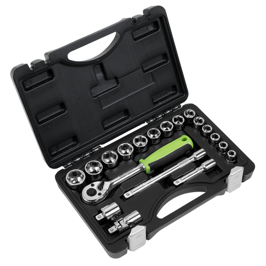 Siegen Socket Set 3/8"Sq Drive 19pc