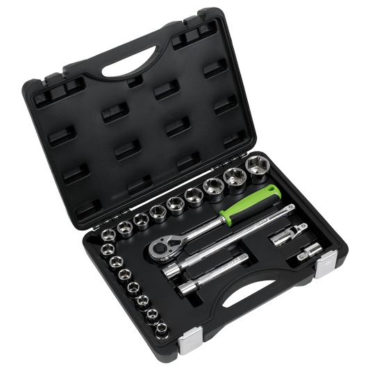 Siegen Socket Set 1/2"Sq Drive 21pc