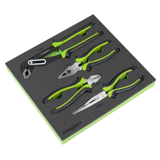 Siegen Comfort Grip Pliers Set 4pc