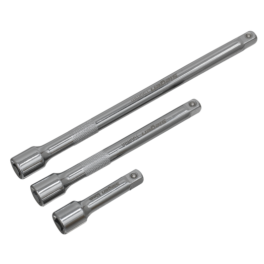 Siegen Extension Bar Set 1/4"Sq Drive 3pc