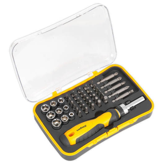 Siegen Ratchet Screwdriver Socket & Bit Set 45pc