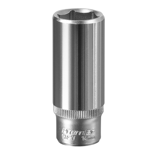 Premier Deep Socket 1/4"Sq Drive 14mm