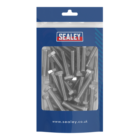Stainless Steel Set Screw M8 x 1.25 Pitch, DIN 933 - Pack of 50