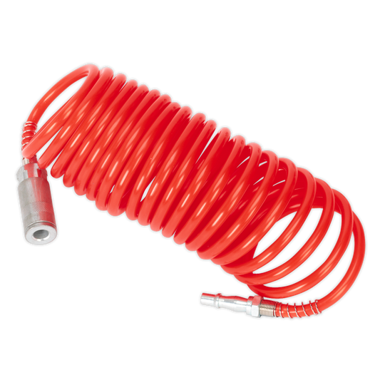 PE Coiled Air Hose with Couplings 5m x 5mm