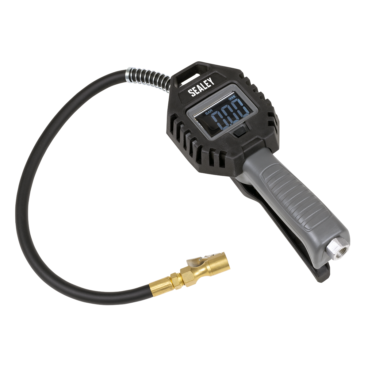 Rechargeable Digital Tyre Inflator with Clip-On Connector