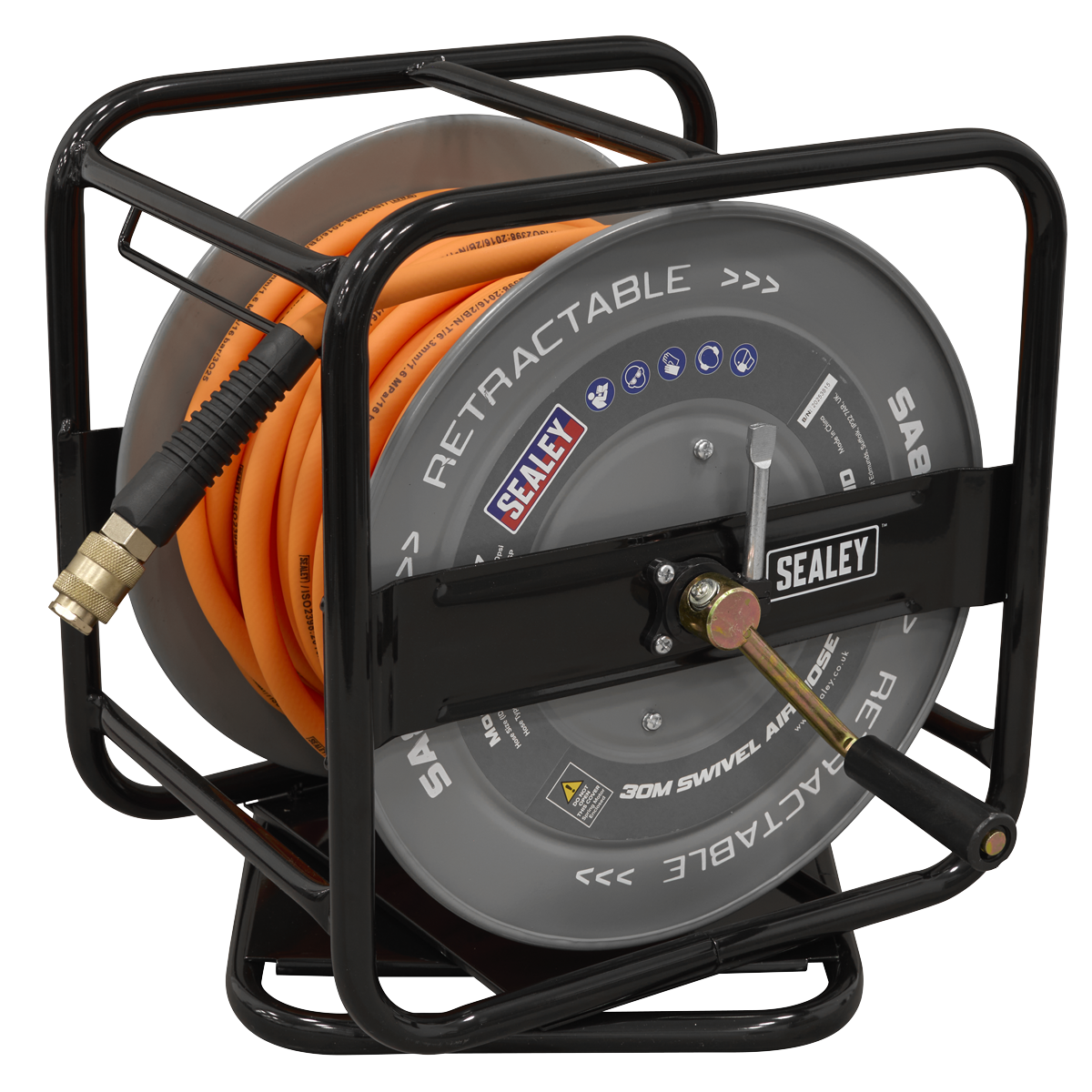 30m Swivel Air Hose Reel 6mm ID