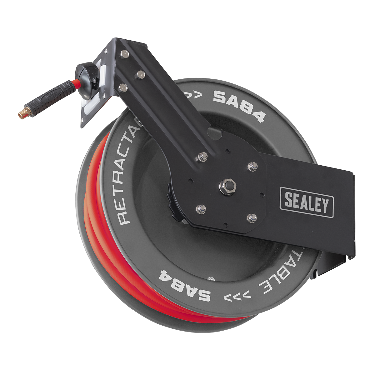 8m Retractable Rubber Air Hose with Steel Reel 10mm ID
