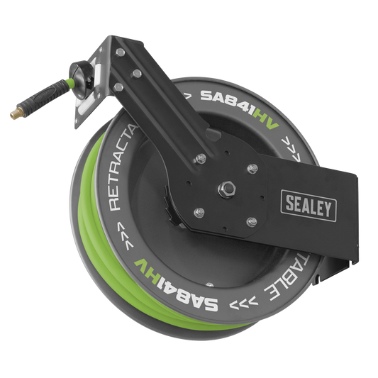 15m Retractable High-Visibility TPR Air Hose with Metal Reel 10mm ID