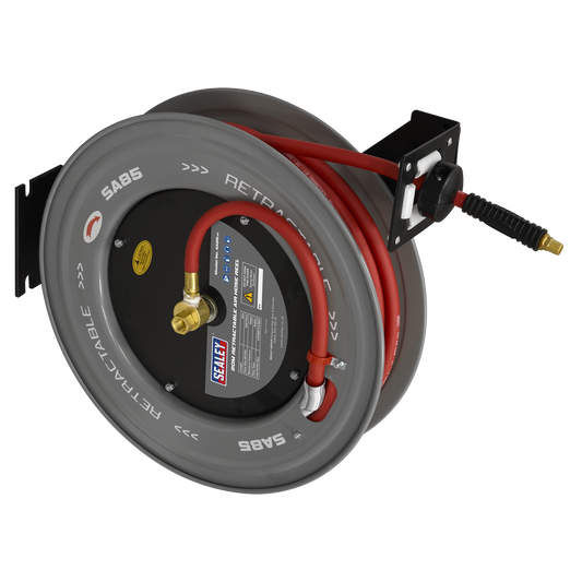 20m Retractable Rubber Air Hose with Steel Reel 10mm ID