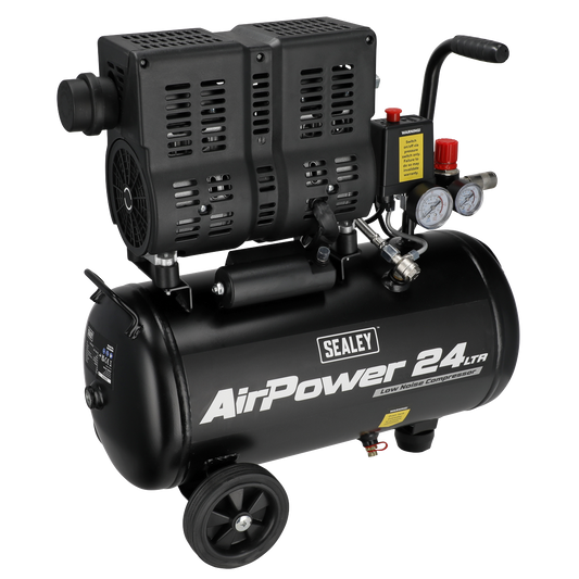 24L Low Noise Oil Free Direct Drive Air Compressor 1hp