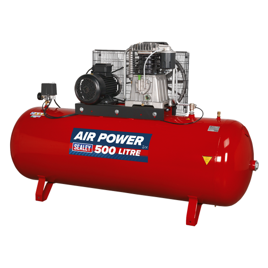 500L Belt Drive Air Compressor with Cast Cylinders 7.5hp 2-Stage