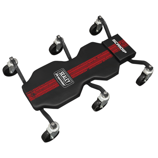 Steel Creeper with 6 Rough Ground 5" Wheels & Headrest
