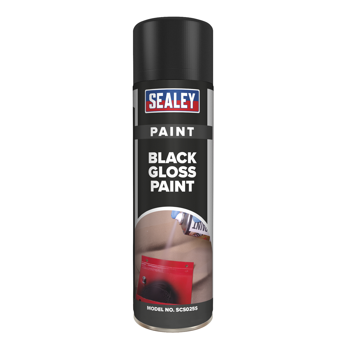 Gloss Paint 500ml, Black - Pack of 6