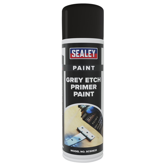 Etch Primer Paint 500ml, Grey - Pack of 6