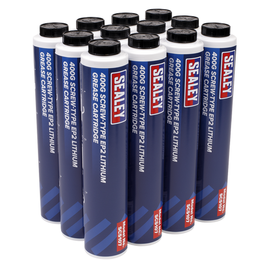 EP2 Lithium Grease Cartridge Screw-Type 400g - Pack of 12