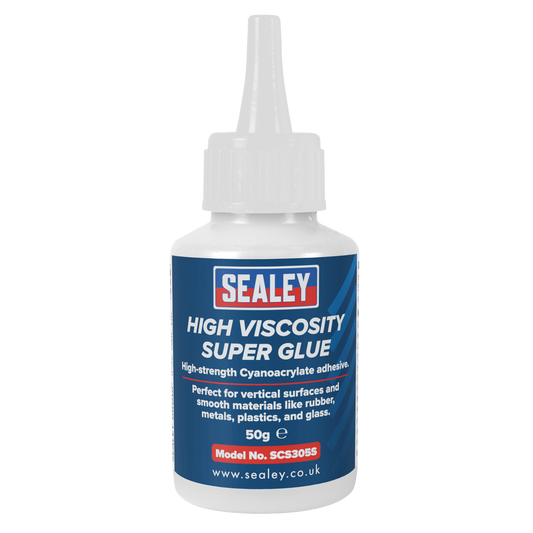 High Viscosity Super Glue - Cyanoacrylate Adhesive, Fast-Bonding Formula 50g - Clear