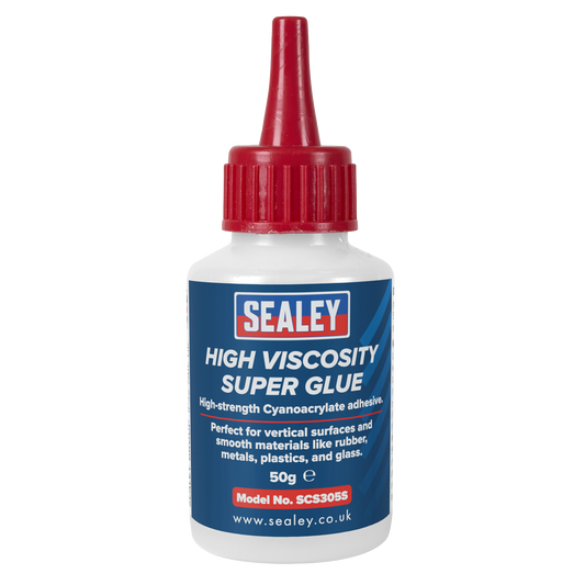 High Viscosity Super Glue - Cyanoacrylate Adhesive, Fast-Bonding Formula 50g 25pc - Clear