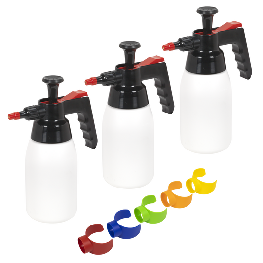 Premium Pressure Solvent Sprayers & Colour-Coded Caps Combo 1L