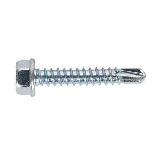 Zinc Plated Self-Drilling Hex Head Screw 4.2 x 25mm - Pack of 100