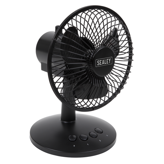 3-Speed Oscillating USB Desk Fan 6"