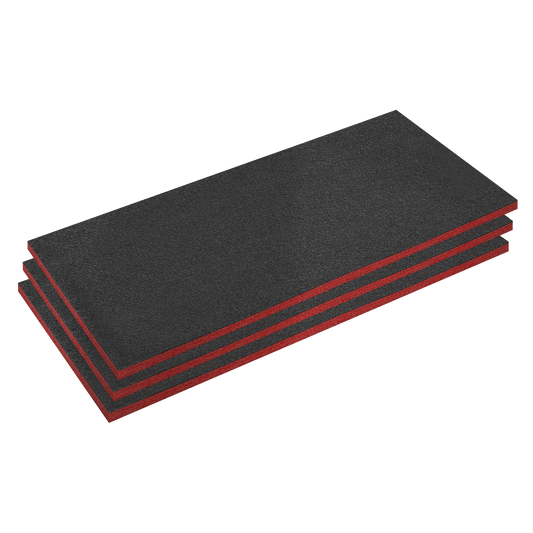 Easy Peel Shadow Foam® 1200 x 550 x 30mm, Red/Black - Pack of 3
