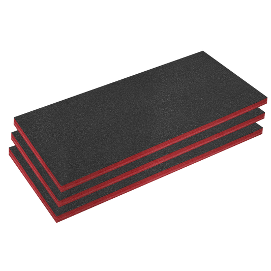 Easy Peel Shadow Foam® 1200 x 550 x 50mm, Red/Black - Pack of 3