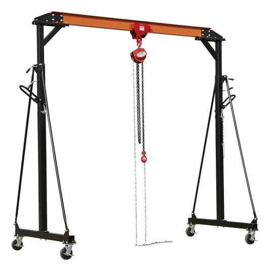 Portable Lifting Adjustable Gantry Frame 1 Tonne & Hoist Combo