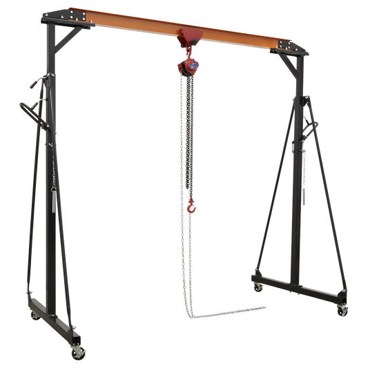 Portable Lifting Adjustable Gantry Frame 0.5 Tonne & Hoist Combo