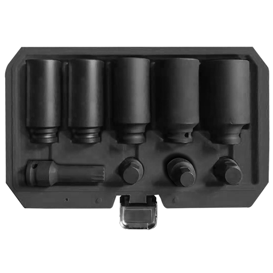 POWERHAND 9Pc 1/2" Hub Impact Socket Set