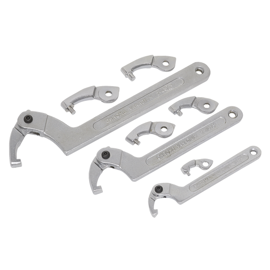 Adjustable C-Spanner Hook & Pin Wrench Set 11pc