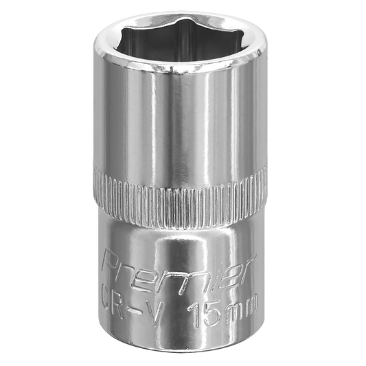 Premier Fully Polished Socket 1/2"Sq Drive 15mm