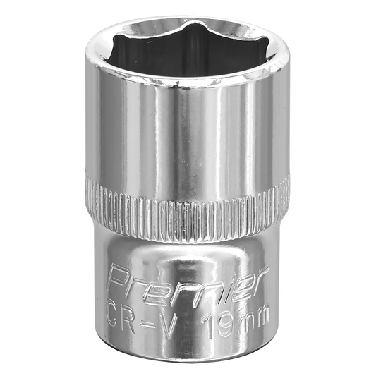 Premier Fully Polished Socket 1/2"Sq Drive 19mm