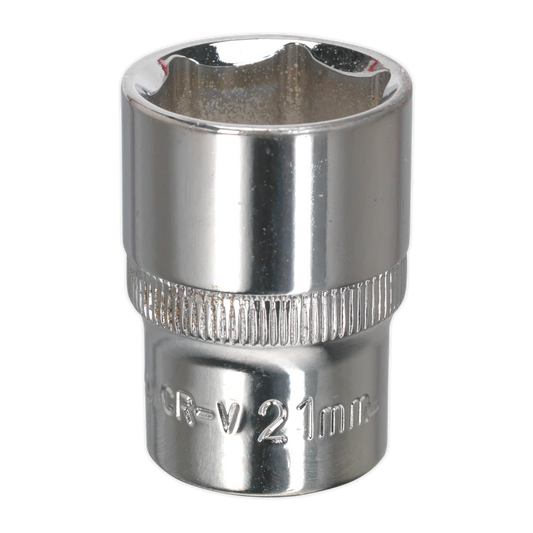 Premier Fully Polished Socket 1/2"Sq Drive 21mm