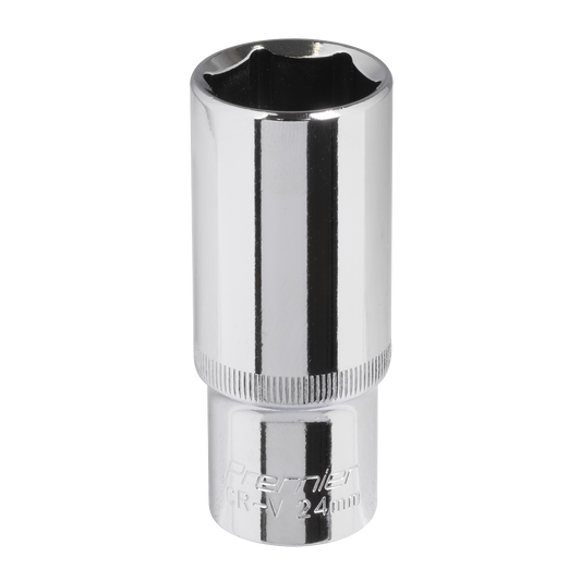 Premier Fully Polished Deep Socket 1/2"Sq Drive 24mm