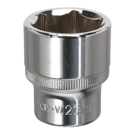 Premier Fully Polished Socket 1/2"Sq Drive 25mm