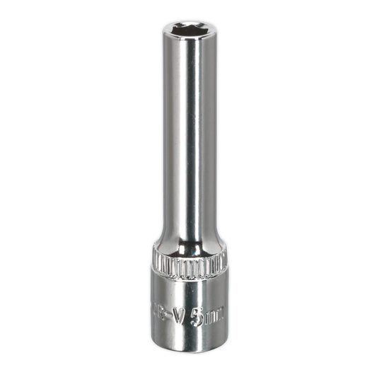Premier Fully Polished Deep Socket 1/4"Sq Drive 5mm