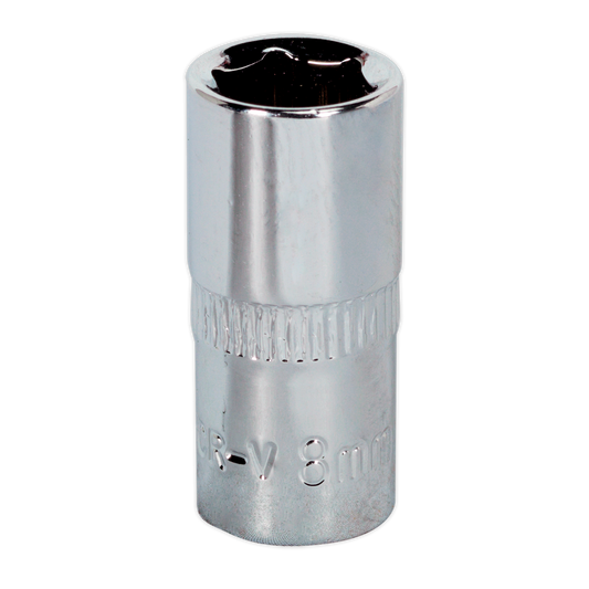 Premier Fully Polished Socket 1/4"Sq Drive 8mm