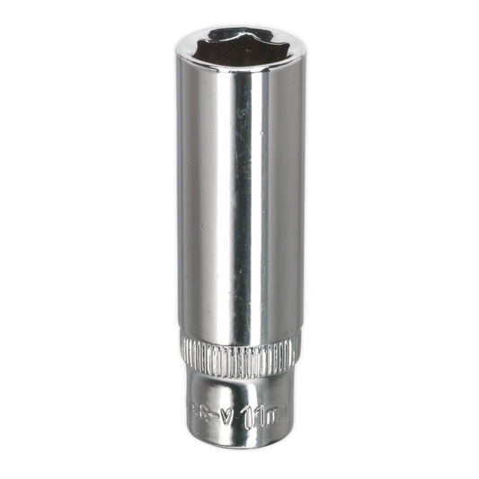 Premier Fully Polished Deep Socket 1/4"Sq Drive 11mm