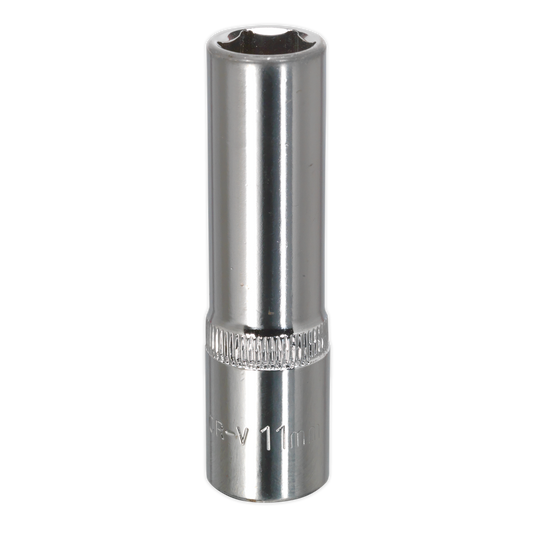 Premier Fully Polished Deep Socket 3/8"Sq Drive 11mm