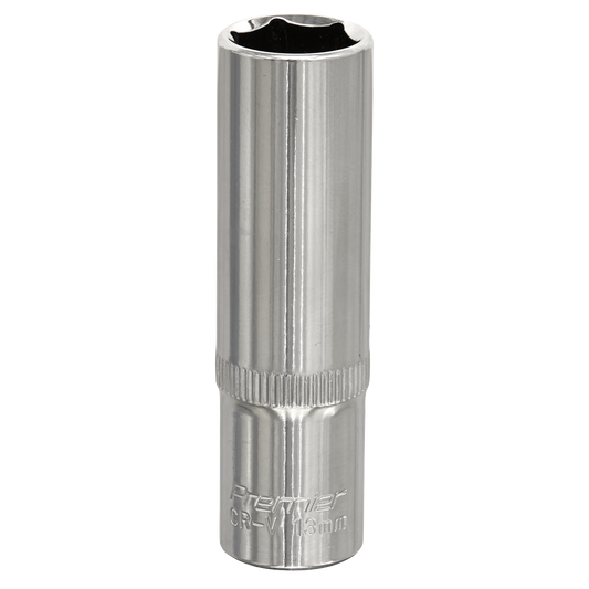 Premier Fully Polished Deep Socket 3/8"Sq Drive 13mm