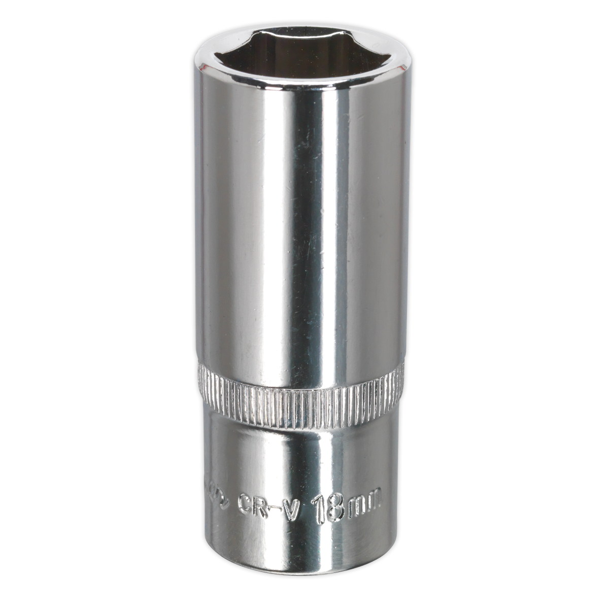 Premier Fully Polished Deep Socket 3/8"Sq Drive 18mm