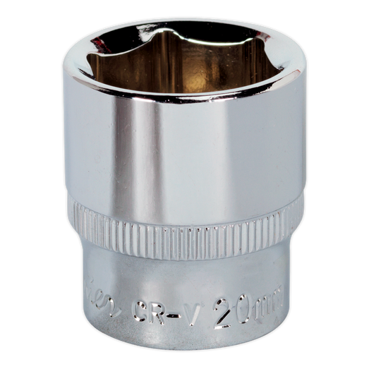 Premier Fully Polished Socket 3/8"Sq Drive 20mm