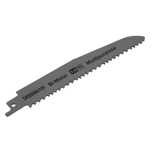 Multipurpose Reciprocating Saw Blade 150mm 5-8tpi - Pack of 5