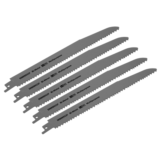 Multipurpose Reciprocating Saw Blade 230mm 5-8tpi - Pack of 5
